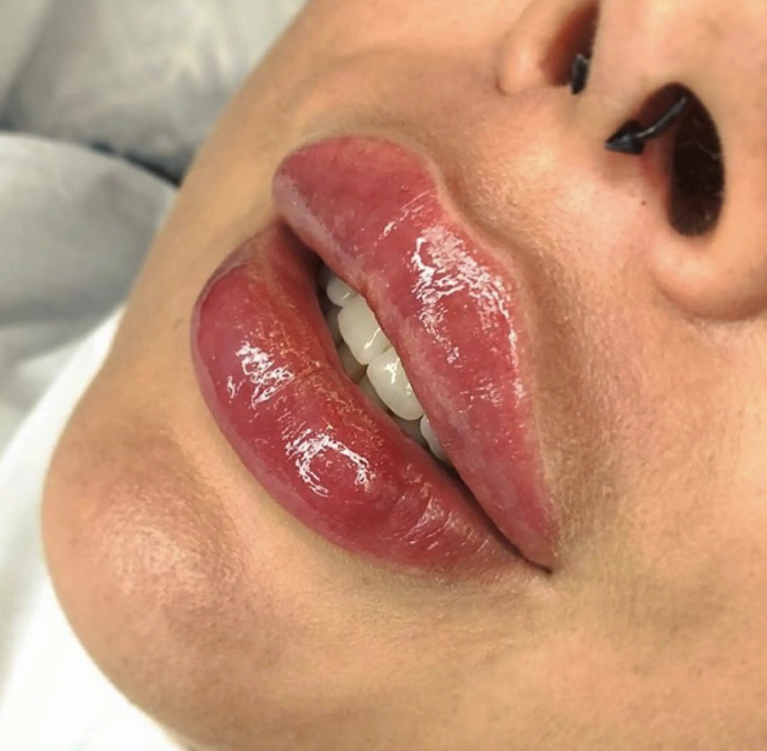 lip tint tattoo